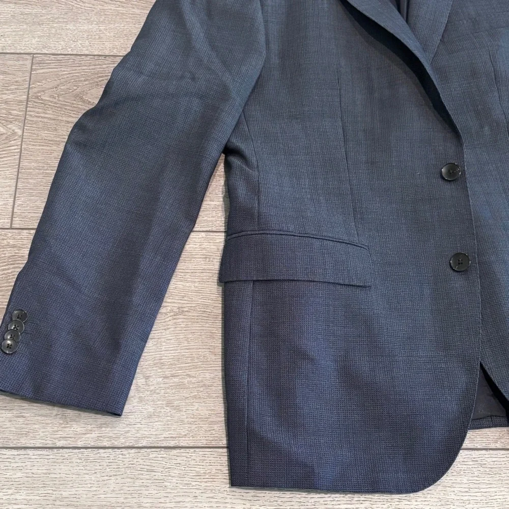 Hugo‎ Boss Blazer Mens 38R Navy Blue Lanificio Tesse Super 100 Wool Sport Coat